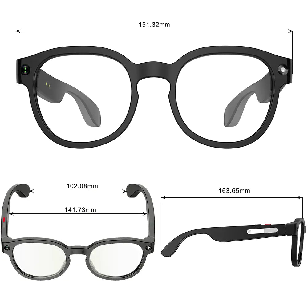 Sightflow Smart AI Camera Glasses with 8MP Photochromic UV-Protection Lenses, Real-Time Translation in 160+ Languages, Bluetooth Audio, Hands-Free Photo & Video Capture, Touch Control, Ideal for Travel and Outdoor Use, Compatible with iOS and Android