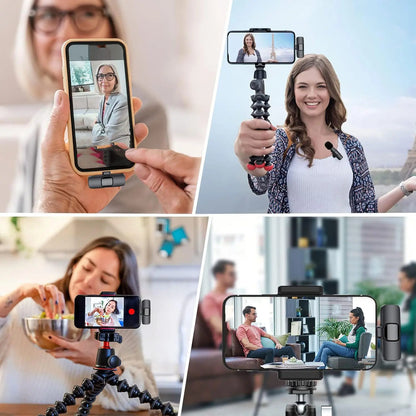 Hitozon Wireless Lavalier Microphone for iPhone 15/16/17, iPad, and Android - Portable USB-C Mic with Noise Reduction for Video Recording, Vlogging, TikTok, and YouTube