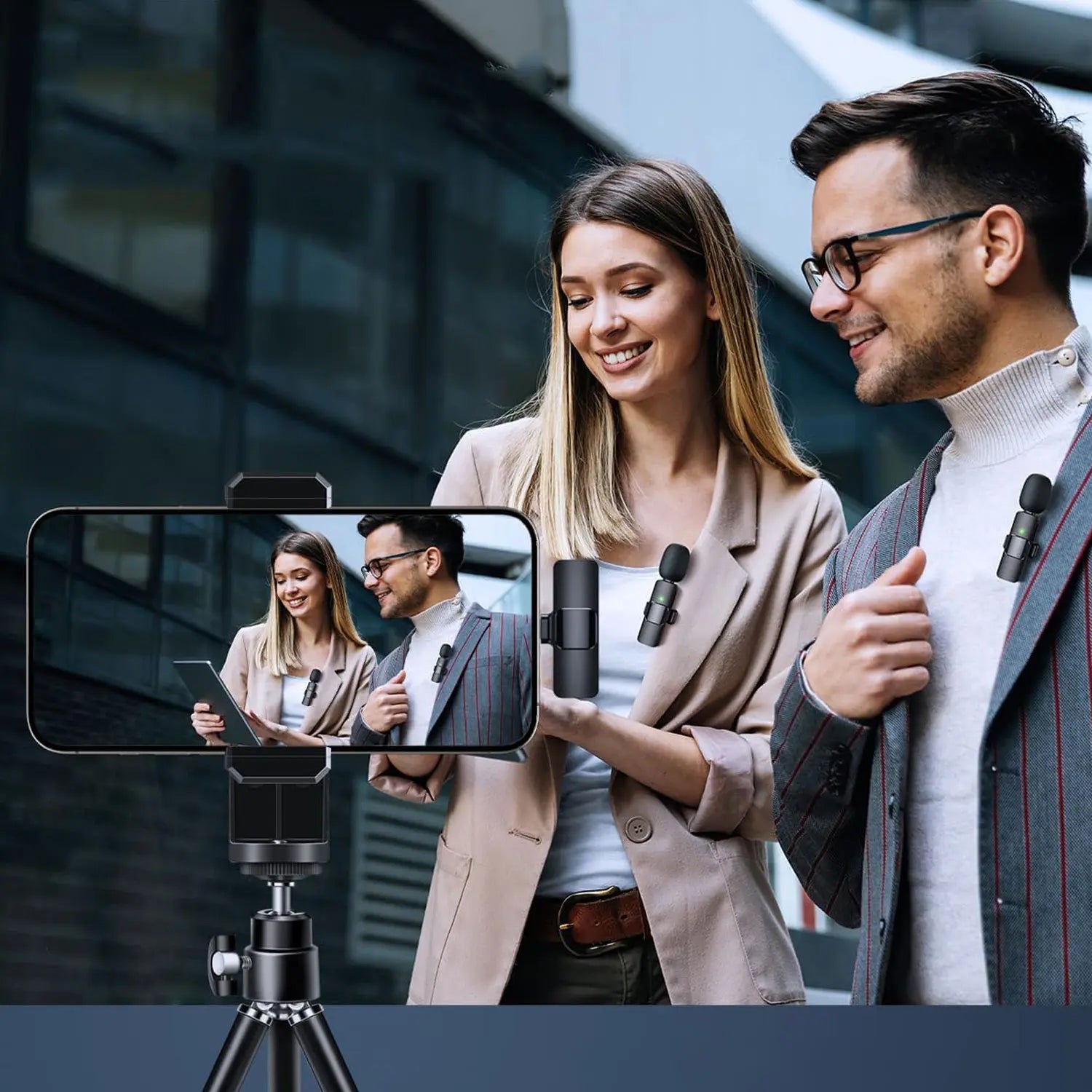Hitozon Wireless Lavalier Microphone for iPhone 15/16/17, iPad, and Android - Portable USB-C Mic with Noise Reduction for Video Recording, Vlogging, TikTok, and YouTube